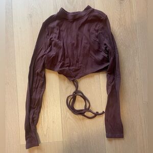 Cropped Mauve Long Sleeve